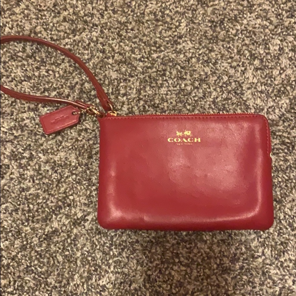 RARE Red coach wristlet